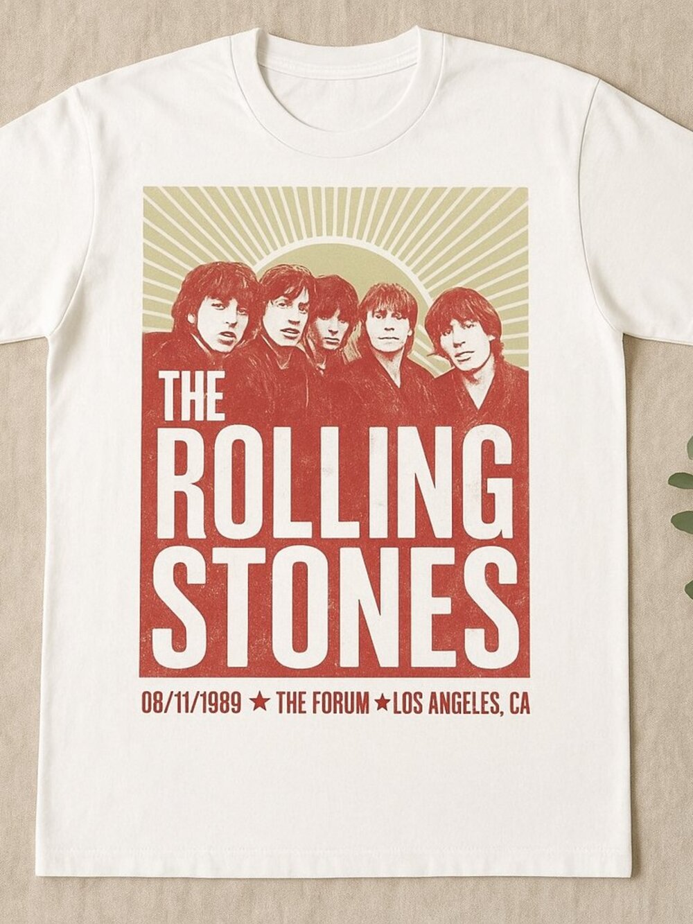 The Rolling Stones 1969 The Forum Los Angeles Graphic T-Shirt White Rock Band